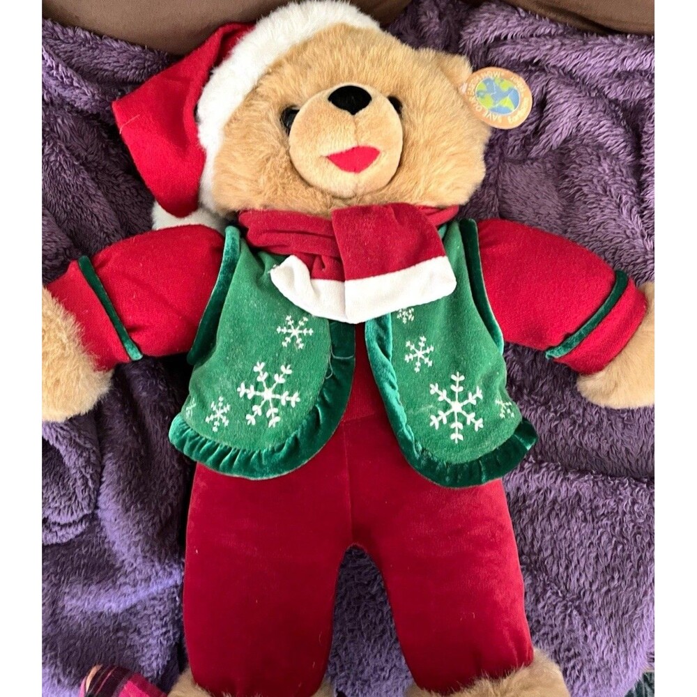 Dan Dee Snowflake Teddy 2008 Christmas Santa Bear Plush Medium 21 in. X814915-C